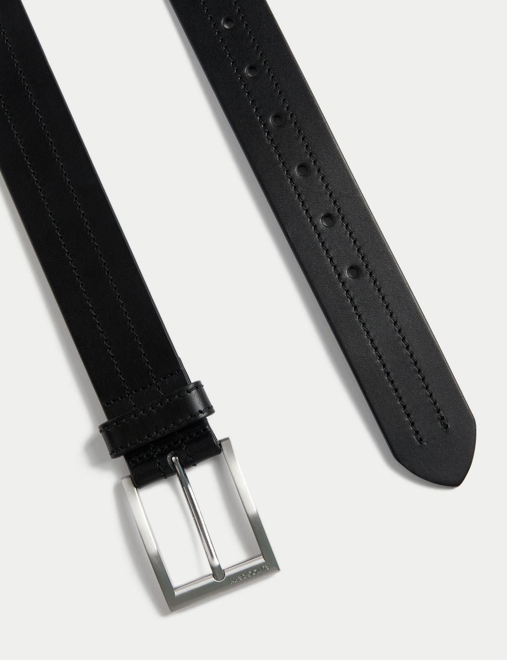 Italian Leather Rectangular Buckle Belt image 2