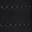 Italian Leather Rectangular Buckle Belt - black