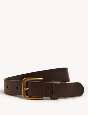 

Mens Autograph Italian Leather Casual Belt - Brown, Brown
