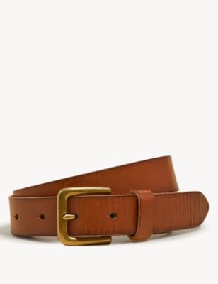 

Mens M&S Collection Italian Leather Casual Belt - Tan, Tan