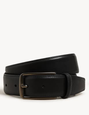  Ceinture élégante en cuir d'origine italienne - Black