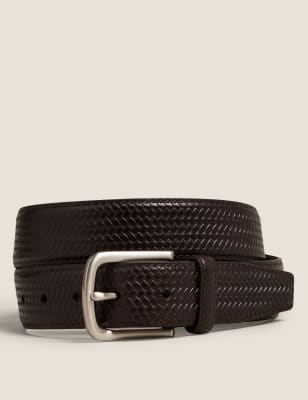  Ceinture en cuir texturée - Brown