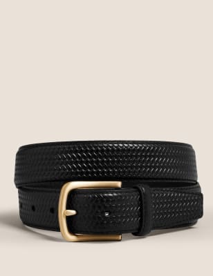  Ceinture en cuir texturée - Black