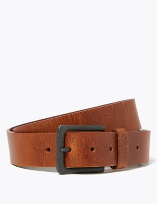  Ceinture en cuir avec boucle style décontracté - Tan