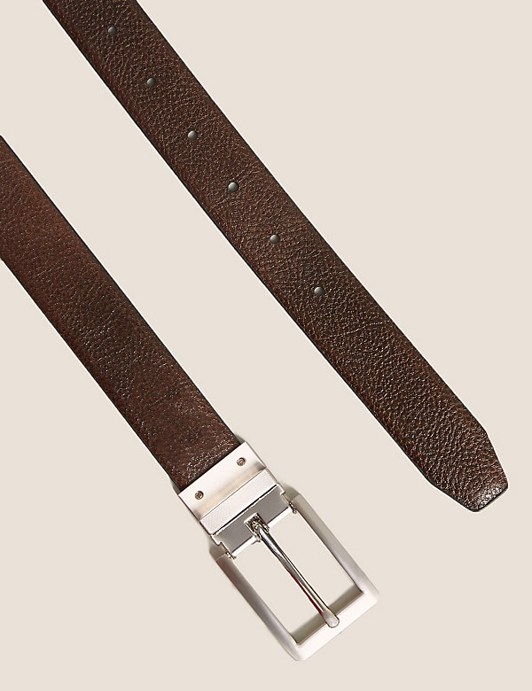 Leather Reversible Textured Belt