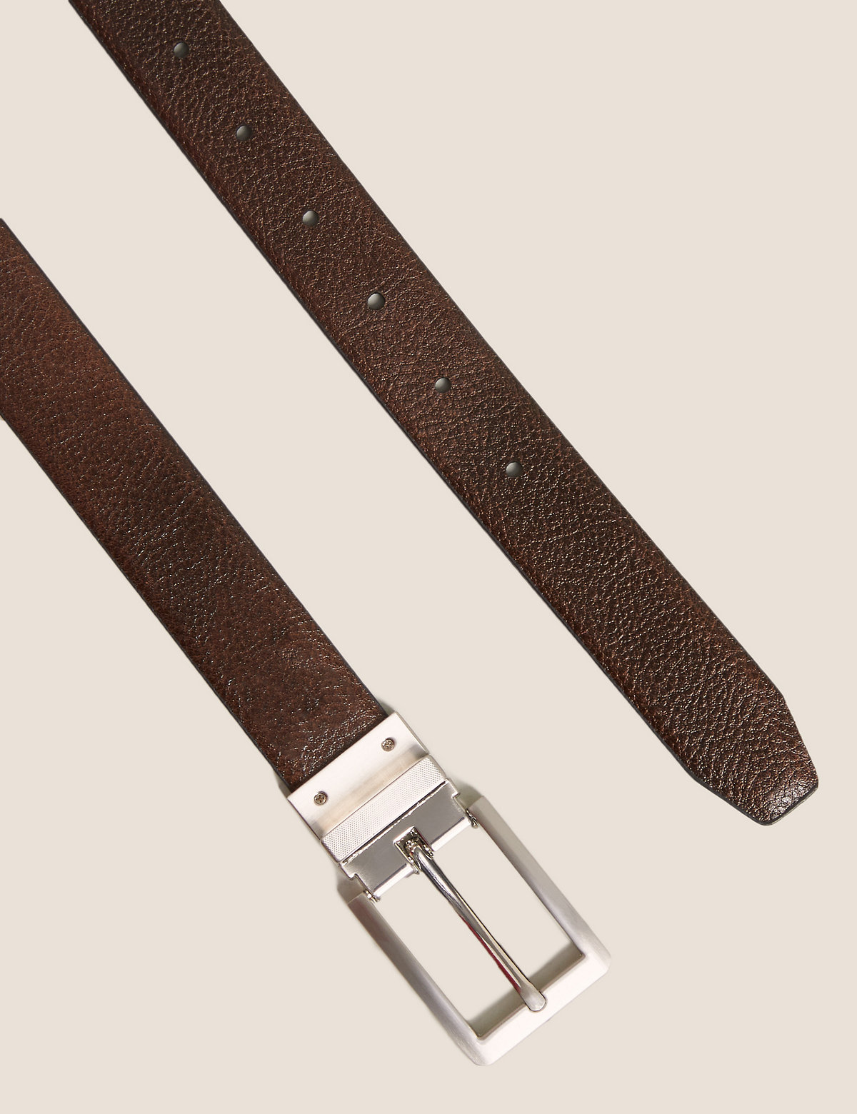 Leather Reversible Textured Belt