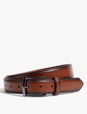 

Mens M&S Collection Leather Smart Belt - Brown Mix, Brown Mix