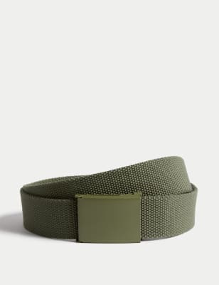 

Mens M&S Collection Textured Belt - Khaki, Khaki