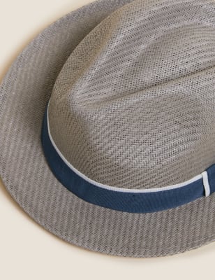 

Mens M&S Collection Braided Trilby - Grey, Grey