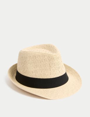 Chapeau style Trilby à motif texturé - BE