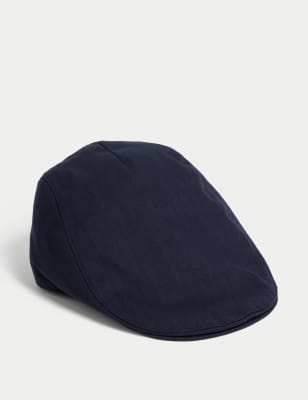 Pure Cotton Herringbone Flat Cap