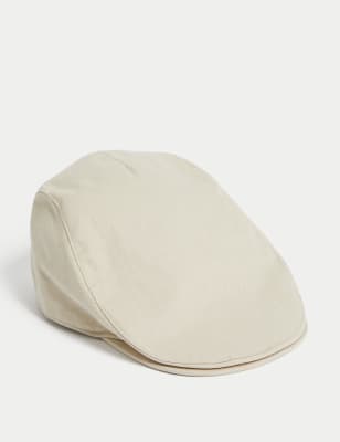 Pure Cotton Herringbone Flat Cap