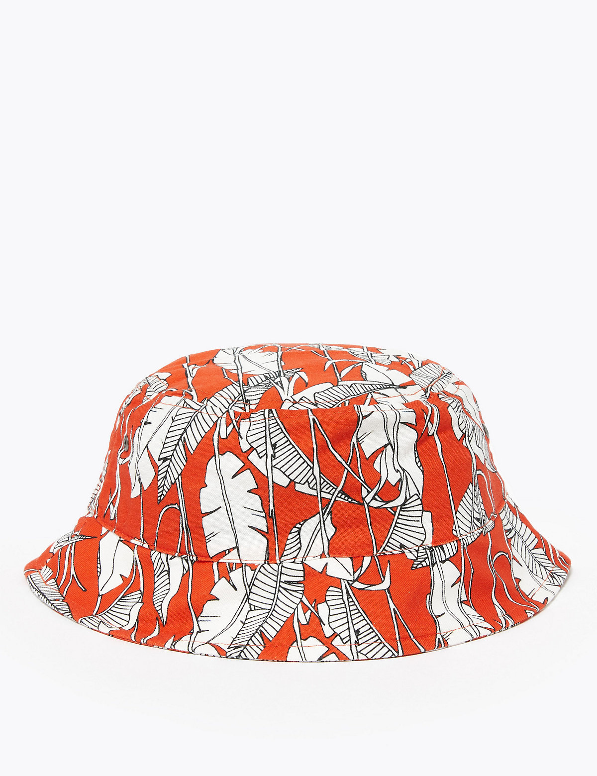 Jungle Leaf Print Bucket Hat