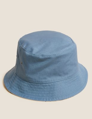 

Mens M&S Collection Wendehut aus reiner Baumwolle - Blue Mix, Blue Mix
