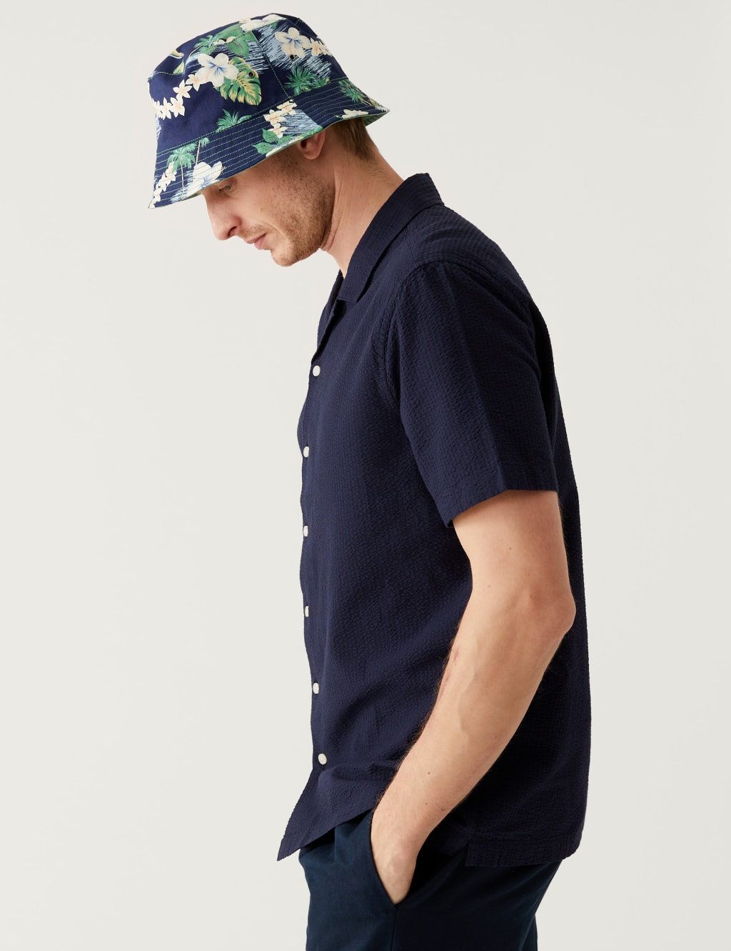 Pure Cotton Reversible Bucket Hat image 1