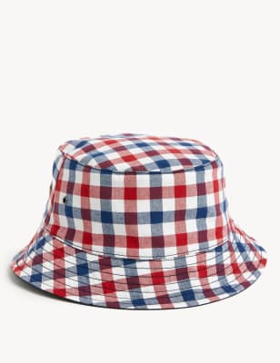 

Mens M&S Collection Fischerhut aus reiner Baumwolle für Herren - Blue Mix, Blue Mix