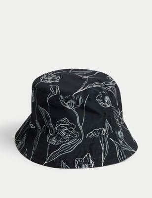 

Mens Autograph Floral Bucket Hat with Stormwear™ - Black Mix, Black Mix