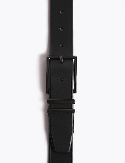 Leather Double Metal Keeper Smart Belt