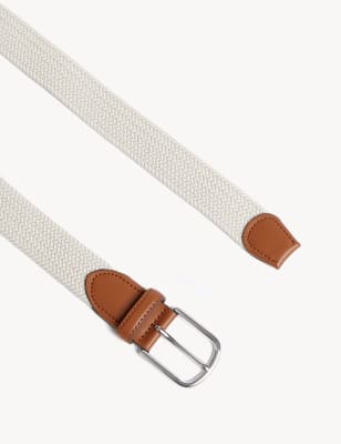 

Mens M&S Collection Stretch Woven Belt - Natural, Natural