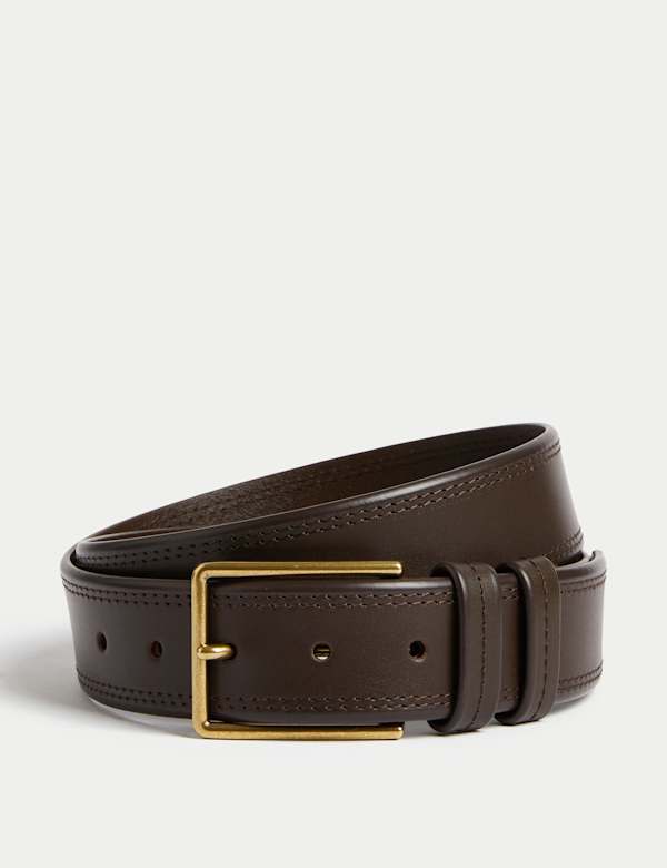Leather Stitch Detail Casual Belt
