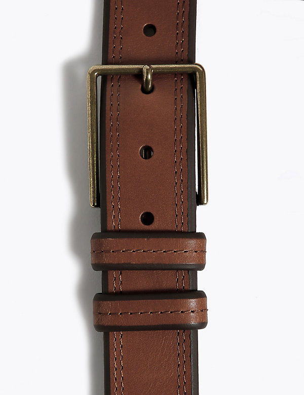 Leather Stitch Detail Belt - AT