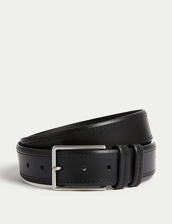 Leather Stitch Detail Belt - NL