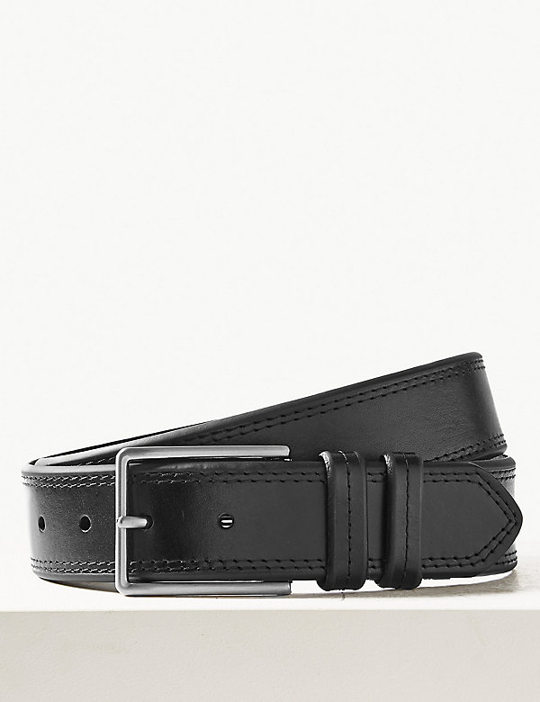 Leather Stitch Detail Belt - FI
