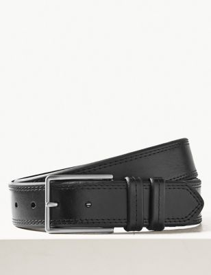 M&S Mens Leather Stitch Detail Belt