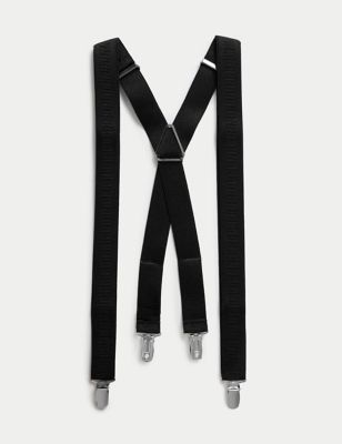 M&S Men's Adjustable Braces - Black, Black