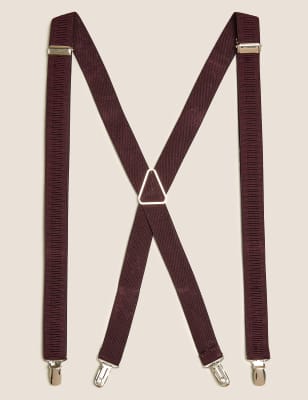 

Mens M&S Collection Slim Adjustable Braces - Burgundy, Burgundy