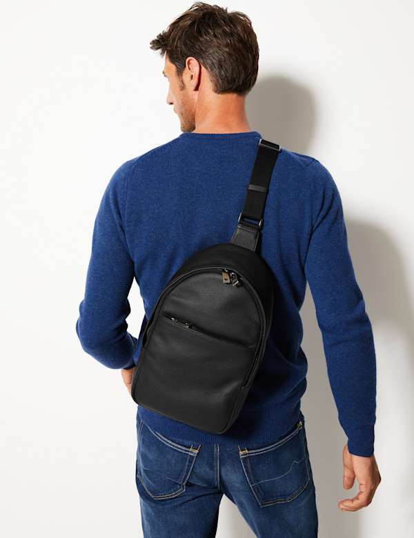 Slim Leather Backpack