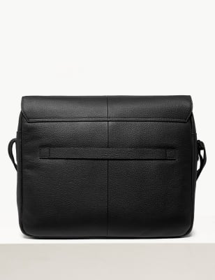 marks and spencer leather messenger bag