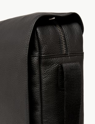 marks and spencer leather messenger bag