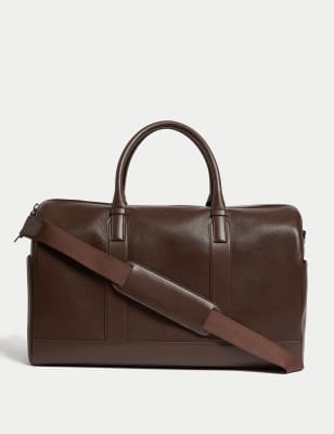 M&s store leather holdall