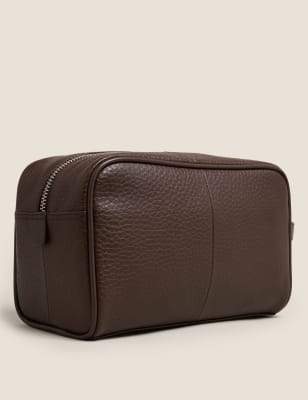  Trousse de toilette en cuir - Marron