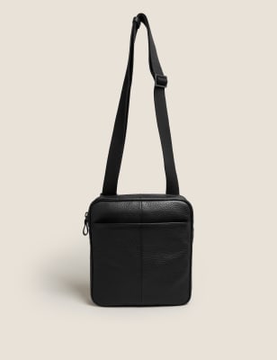 Leather Cross Body Barrel Bag, M&S Collection