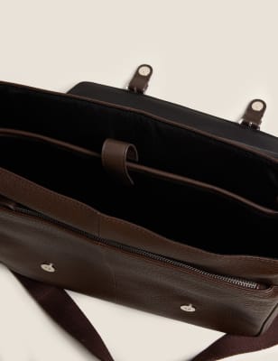 Marks and spencer on sale leather messenger bag