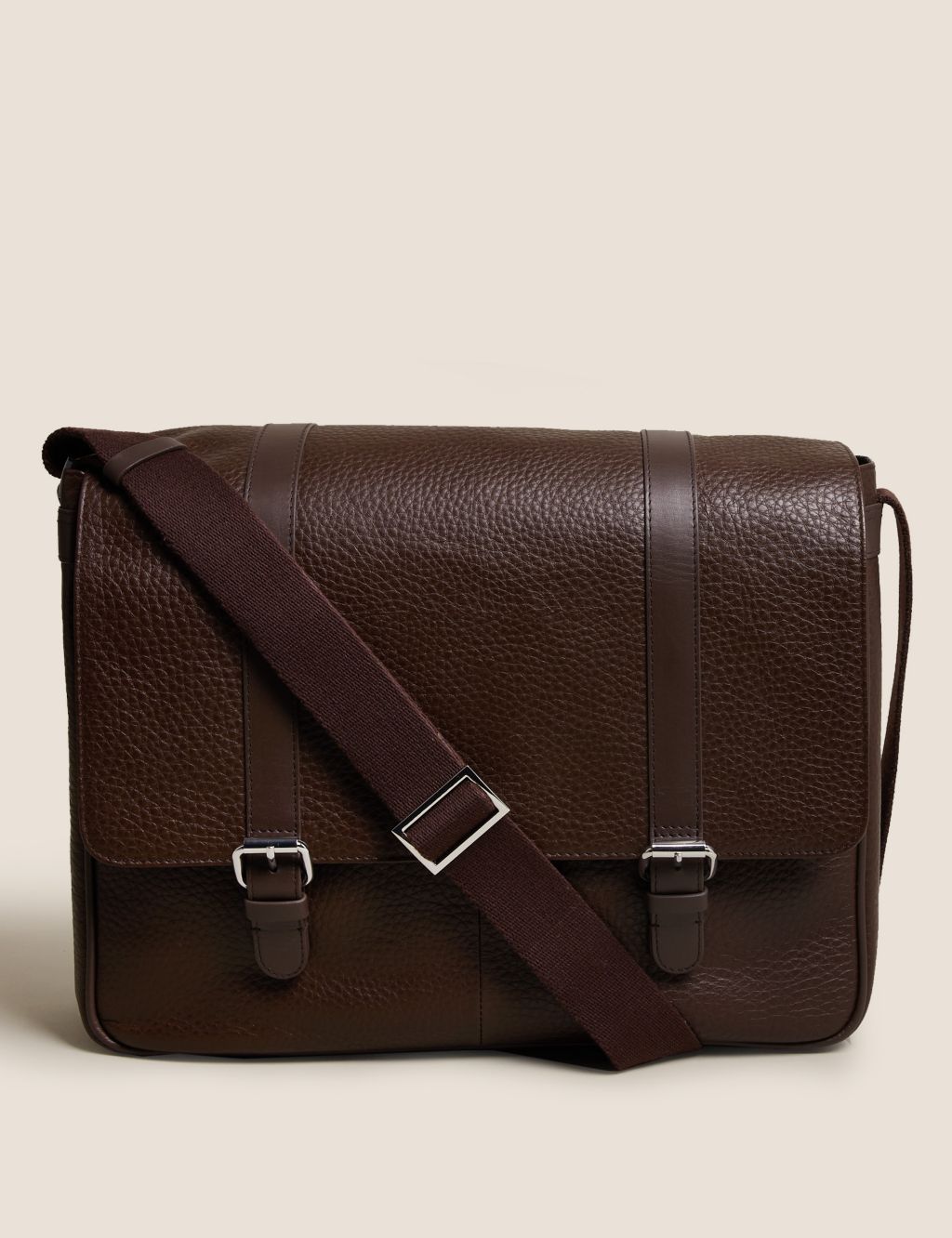 Leather Messenger Bag image 1