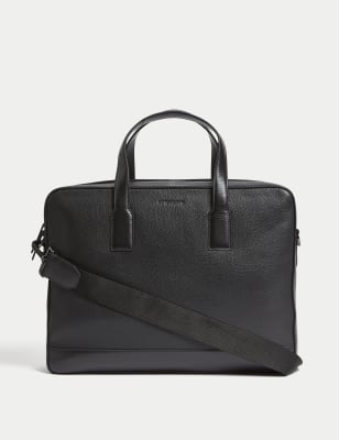 Autograph Mens Leather Laptop Bag - Black, Black,Brown,Dark Navy