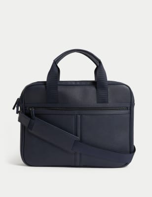 M&S Men's Textured Laptop Bag - Dark Navy, Dark Navy,Black,Khaki