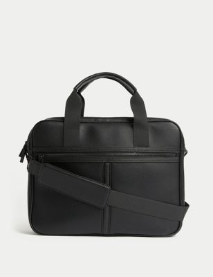 

Mens M&S Collection Textured Laptop Bag - Black, Black