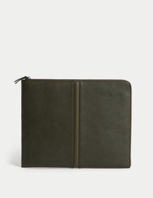 M&S Men's Textured Laptop Sleeve - Khaki, Khaki,Black