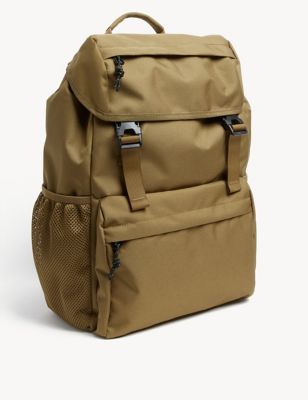M&S Mens Pro-Tecttm Scuff Resistant Backpack - Brown, Brown,Dark Navy