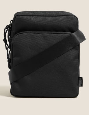 

Mens M&S Collection Recycled Polyester Pro-Tect™ Cross Body Bag - Black, Black