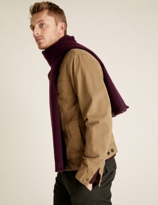 

Mens M&S Collection Pure Merino Wool Scarf - Rum, Rum