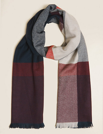 Checked Wider Width Scarf