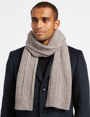 Mens Scarves | Winter Scarves for Men | M&S