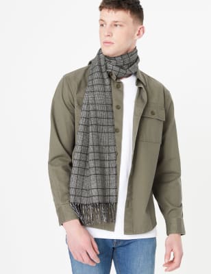 &Eacute;charpe en cachemire &agrave; motif Prince de Galles