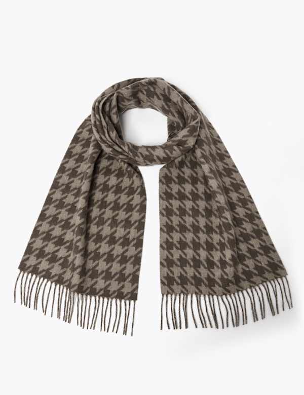 Cashmere Dogstooth Scarf