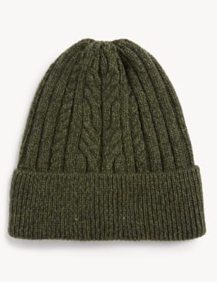 

M&S Collection Conjunto de gorro y bufanda de puntoMens - Green Mix, Green Mix